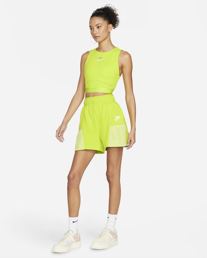 Camiseta Tirantes Nike Air Acanalado Mujer Verde | MVCEU-7365
