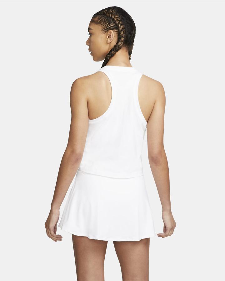 Camiseta Tirantes Nike Court Tennis Mujer Blancas | AJNMY-4572