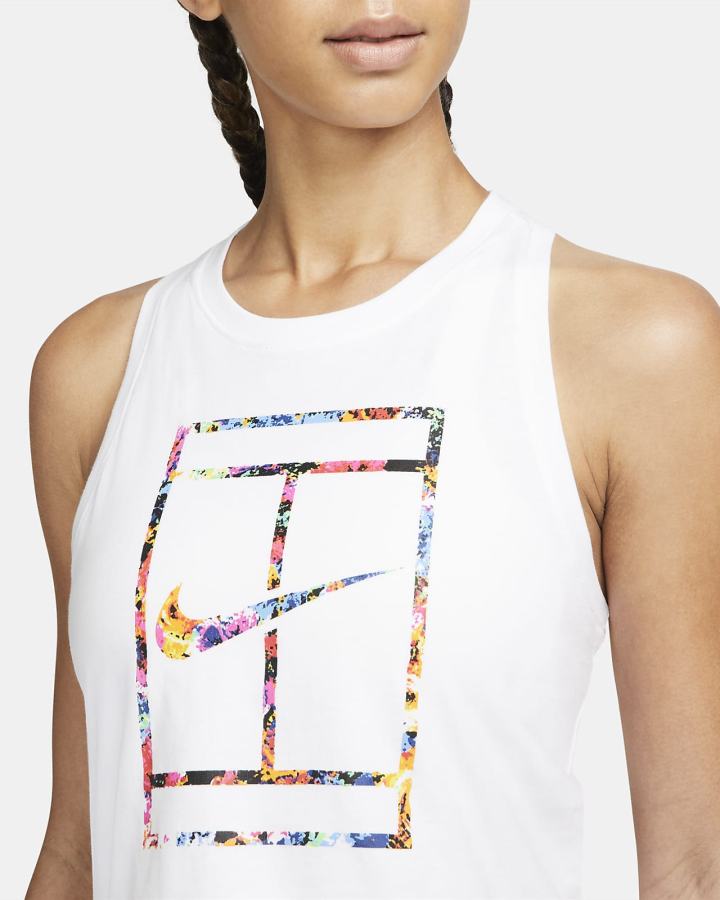 Camiseta Tirantes Nike Court Tennis Mujer Blancas | AJNMY-4572