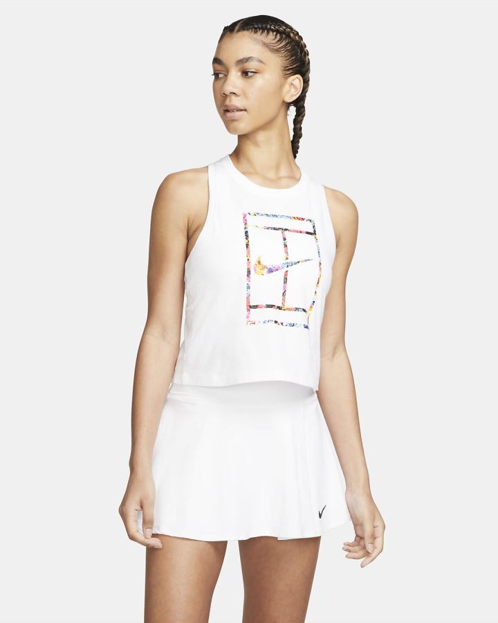 Camiseta Tirantes Nike Court Tennis Mujer Blancas | AJNMY-4572
