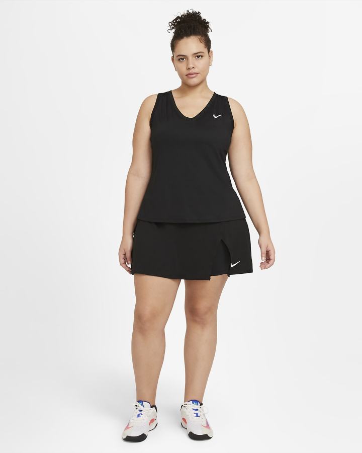 Camiseta Tirantes Nike Court Victory Tennis (Plus Size) Mujer Negras | EGLOR-4075