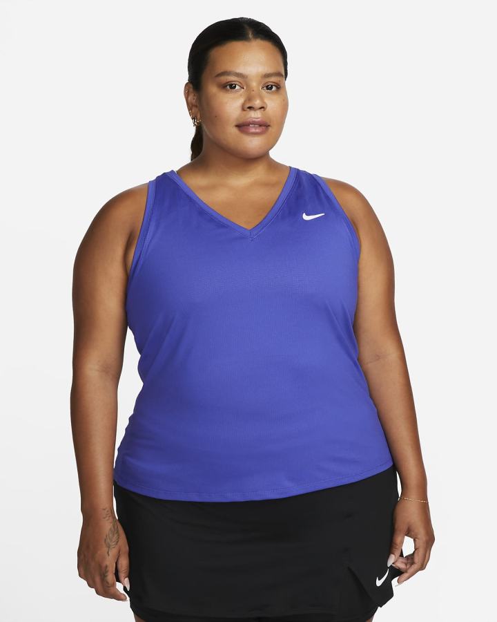 Camiseta Tirantes Nike Court Victory Tennis (Plus Size) Mujer Blancas | GQOEZ-5287