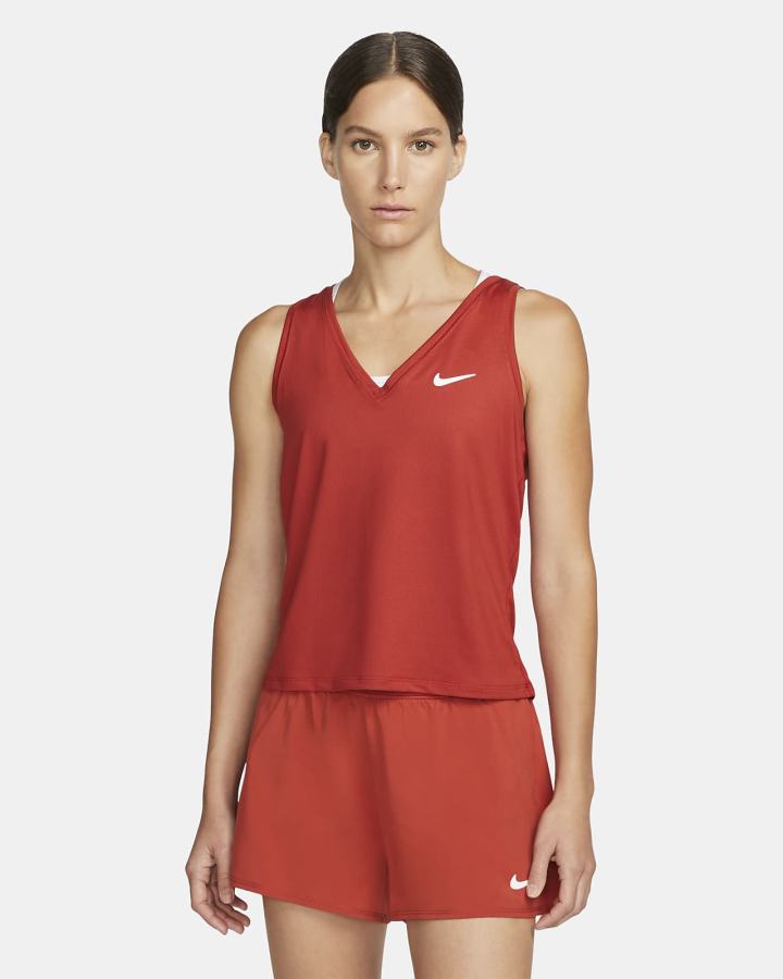 Camiseta Tirantes Nike Court Victory Tennis (Plus Size) Mujer Blancas | HDVON-0981