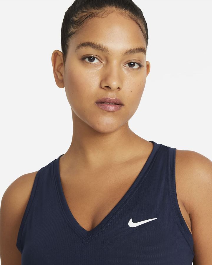Camiseta Tirantes Nike Court Victory Tennis (Plus Size) Mujer Obsidian Blancas | LVFGS-1436