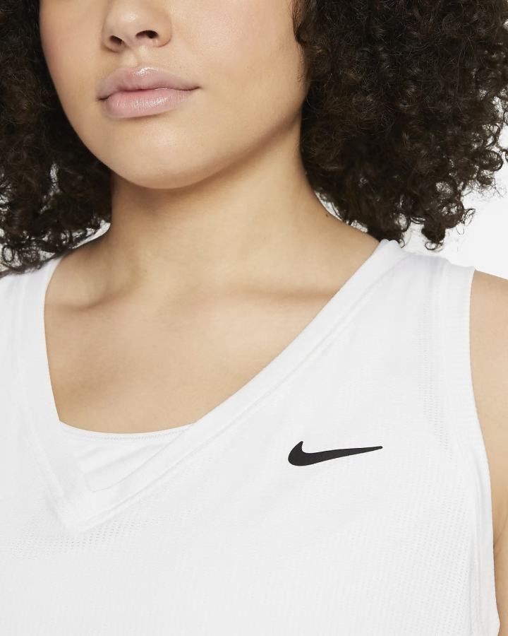 Camiseta Tirantes Nike Court Victory Tennis (Plus Size) Mujer Blancas Negras | OHGKN-0612