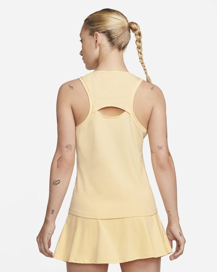 Camiseta Tirantes Nike Court Victory Tennis (Plus Size) Mujer Amarillo Claro Negras | ONQBA-1624