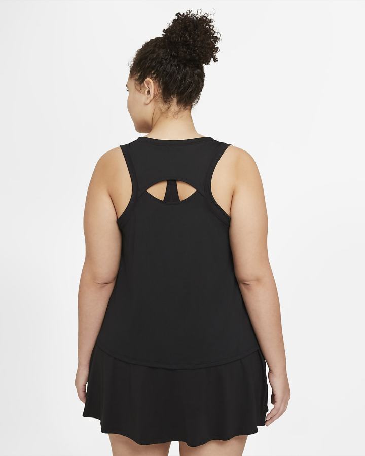 Camiseta Tirantes Nike Court Victory Tennis (Plus Size) Mujer Negras Blancas | PWDUN-3529