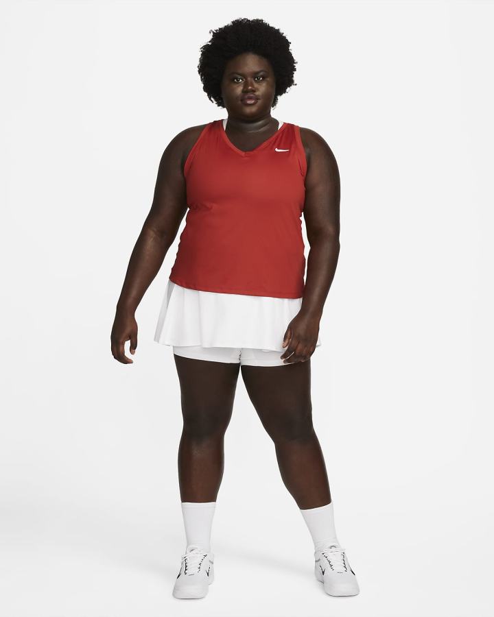Camiseta Tirantes Nike Court Victory Tennis (Plus Size) Mujer Coral Blancas | QRMOD-2387