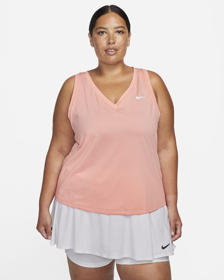 Camiseta Tirantes Nike Court Victory Tennis (Plus Size) Mujer Blancas | WAJVF-8457
