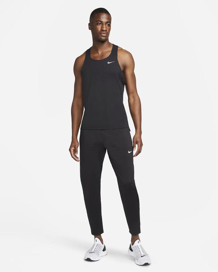Camiseta Tirantes Nike Dri-FIT Fast Racing Singlet Hombre Negras | IGSTC-4765