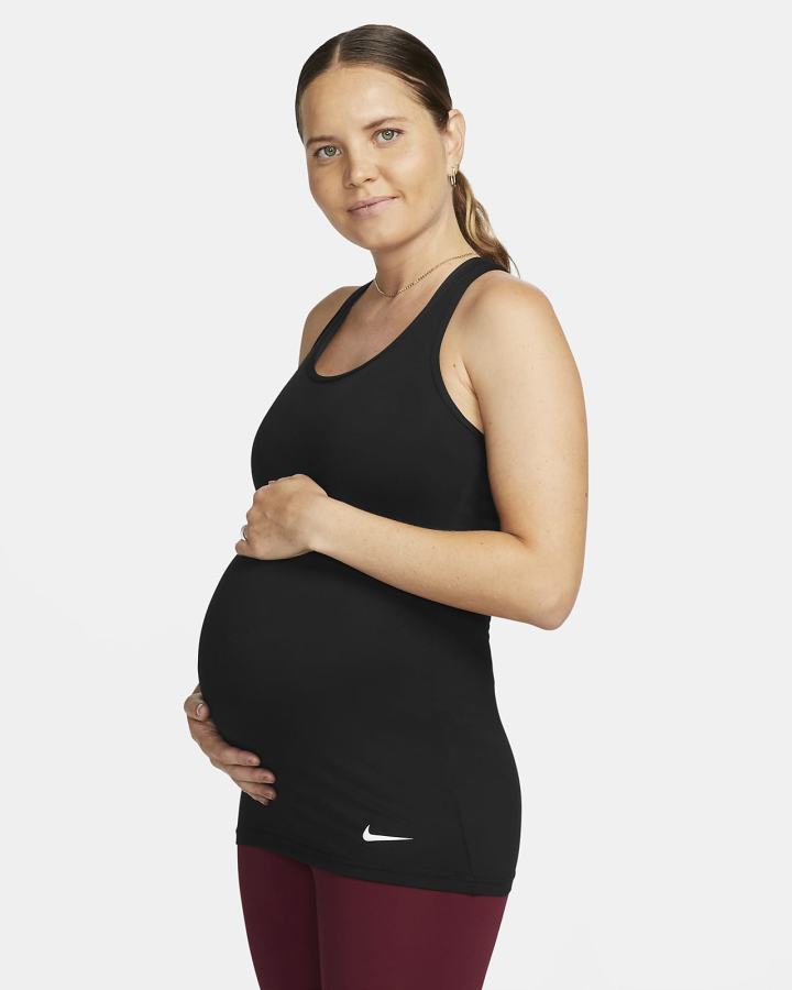 Camiseta Tirantes Nike Dri-FIT (M) (Maternity) Mujer Blancas | HUEVD-8375