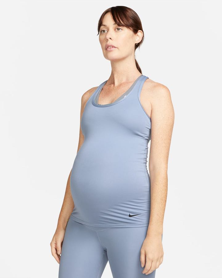 Camiseta Tirantes Nike Dri-FIT (M) (Maternity) Mujer Negras | RVSTC-8536
