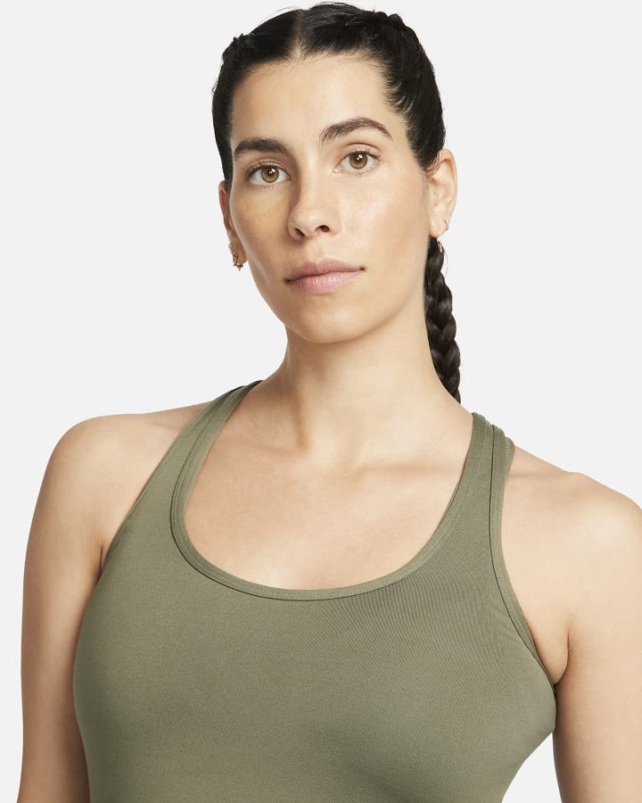 Camiseta Tirantes Nike Dri-FIT (M) (Maternity) Mujer Verde Oliva Negras | WDCET-7386