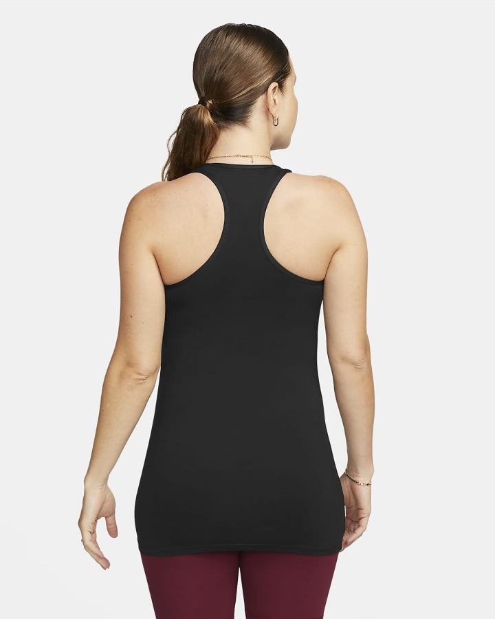 Camiseta Tirantes Nike Dri-FIT (M) (Maternity) Mujer Negras Blancas | ZPAIM-1523
