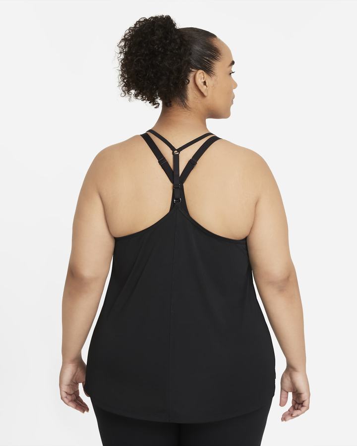 Camiseta Tirantes Nike Dri-FIT One Elastika Standard Fit Mujer Negras Blancas | AXJUZ-1230