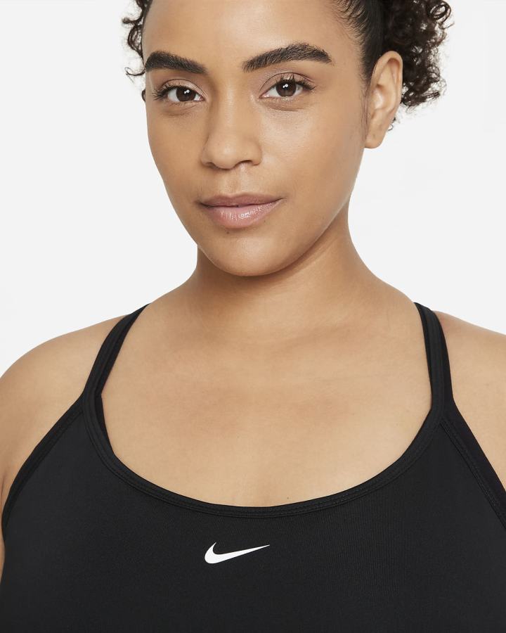 Camiseta Tirantes Nike Dri-FIT One Elastika Standard Fit Mujer Negras Blancas | AXJUZ-1230