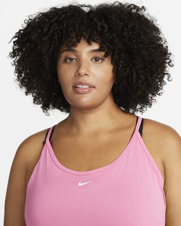 Camiseta Tirantes Nike Dri-FIT One Elastika Standard Fit Mujer Blancas | BECXU-9452