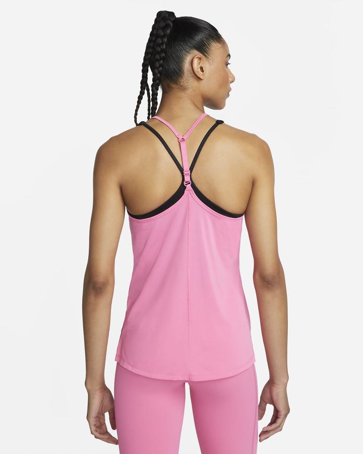 Camiseta Tirantes Nike Dri-FIT One Elastika Standard Fit Mujer Blancas | DAWKH-4106