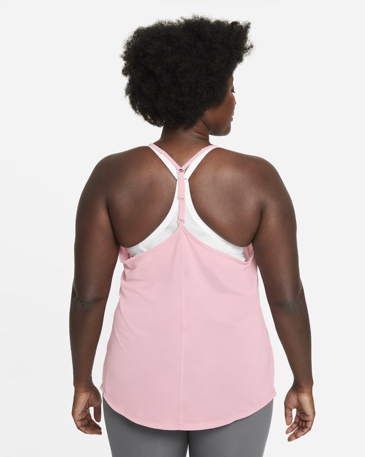 Camiseta Tirantes Nike Dri-FIT One Elastika Standard Fit Mujer Rosas Blancas | GDTZS-5317