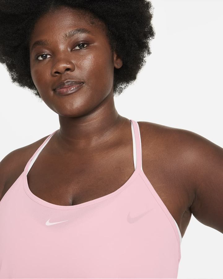 Camiseta Tirantes Nike Dri-FIT One Elastika Standard Fit Mujer Rosas Blancas | GDTZS-5317