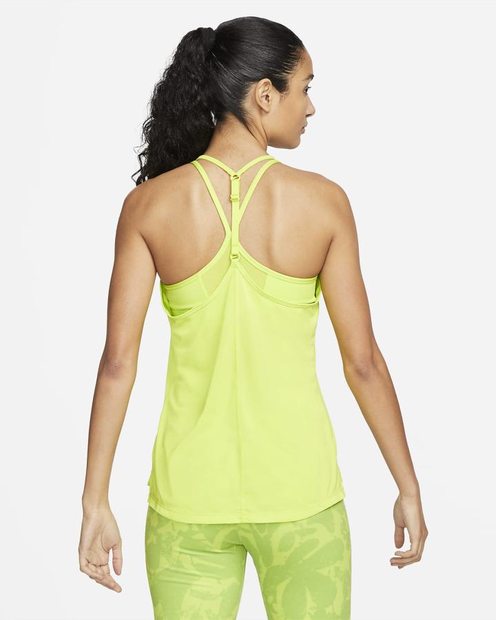 Camiseta Tirantes Nike Dri-FIT One Elastika Standard Fit Mujer Verde Blancas | KZASP-3805