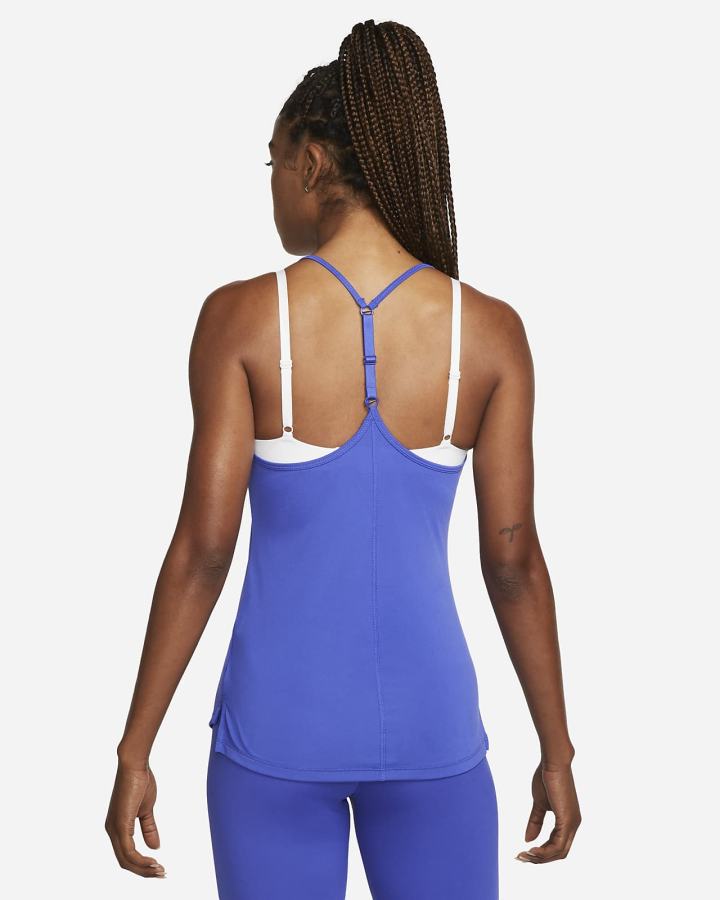 Camiseta Tirantes Nike Dri-FIT One Elastika Standard Fit Mujer Blancas | MZIWL-6459