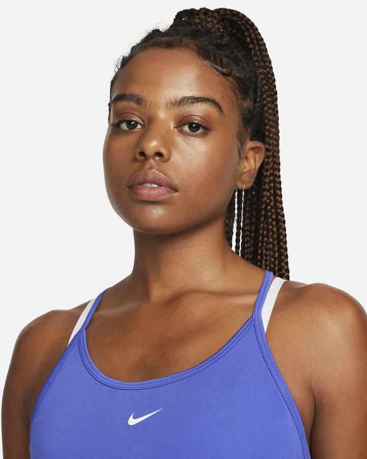 Camiseta Tirantes Nike Dri-FIT One Elastika Standard Fit Mujer Blancas | MZIWL-6459