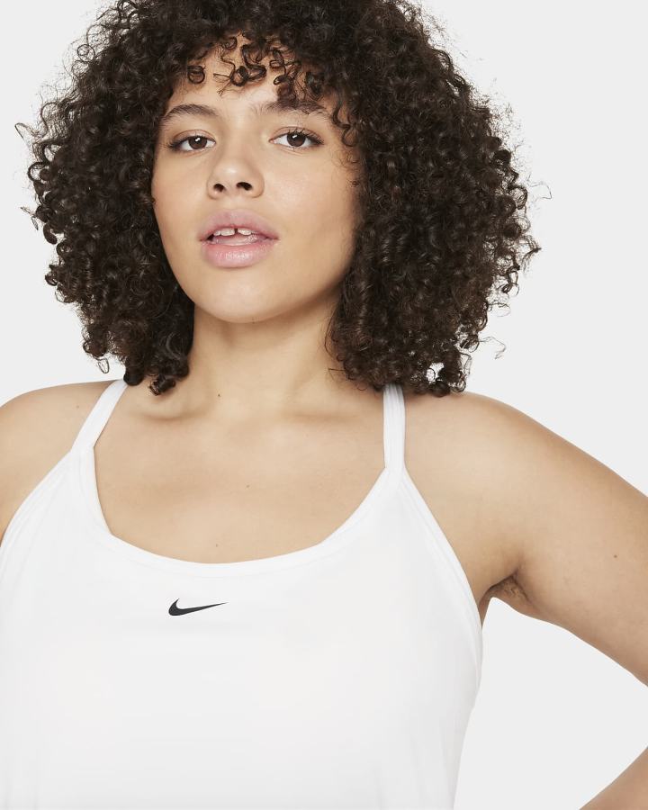 Camiseta Tirantes Nike Dri-FIT One Elastika Standard Fit Mujer Blancas Negras | OGIZB-1349