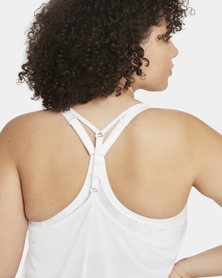 Camiseta Tirantes Nike Dri-FIT One Elastika Standard Fit Mujer Blancas Negras | OGIZB-1349