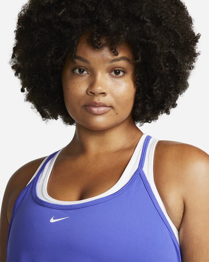 Camiseta Tirantes Nike Dri-FIT One Elastika Standard Fit Mujer Blancas | SWZBJ-6915