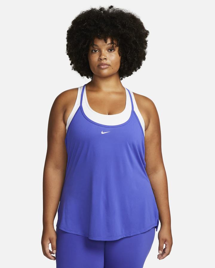 Camiseta Tirantes Nike Dri-FIT One Elastika Standard Fit Mujer Blancas | SWZBJ-6915