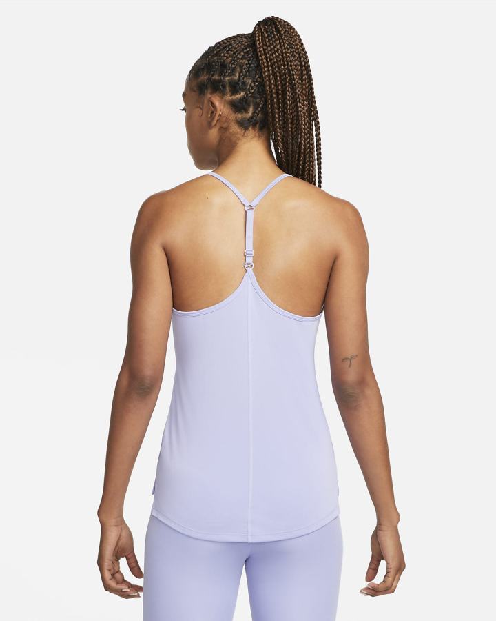 Camiseta Tirantes Nike Dri-FIT One Elastika Standard Fit Mujer Blancas | TISZB-1789