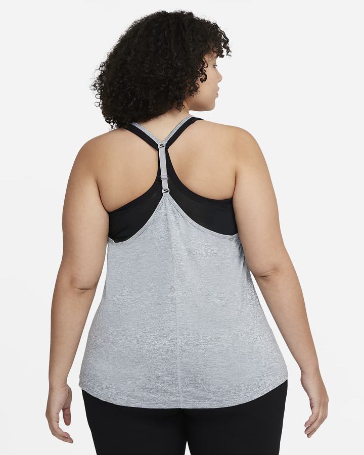 Camiseta Tirantes Nike Dri-FIT One Elastika Standard Fit Mujer Gris Negras | TJASK-7829