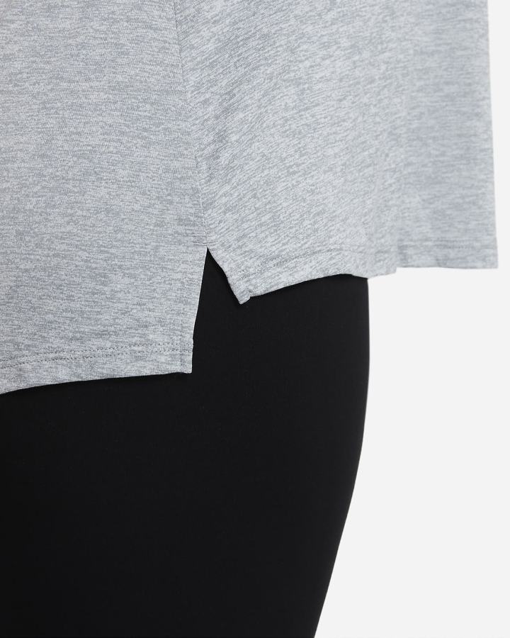 Camiseta Tirantes Nike Dri-FIT One Elastika Standard Fit Mujer Gris Negras | TJASK-7829