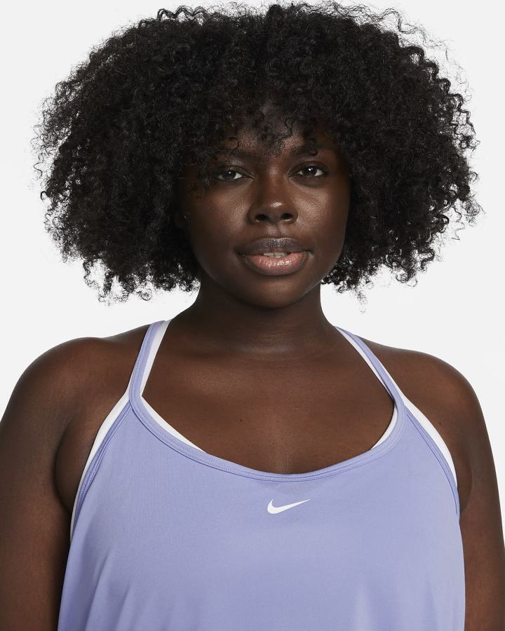 Camiseta Tirantes Nike Dri-FIT One Elastika Standard Fit Mujer Blancas | URFGW-6425