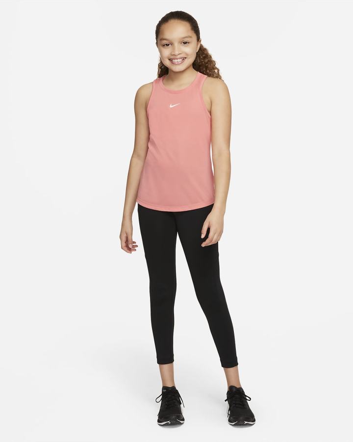 Camiseta Tirantes Nike Dri-FIT One Kids (Extended Size) Niña Rosas Azules | DQTLJ-3625
