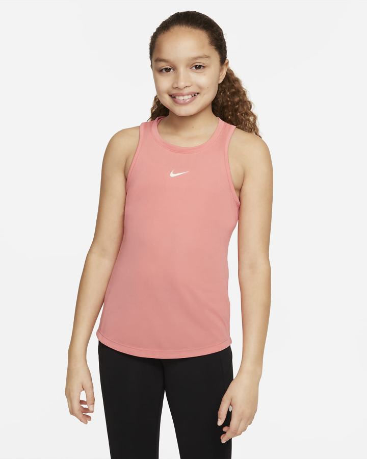 Camiseta Tirantes Nike Dri-FIT One Kids (Extended Size) Niña Rosas Azules | DQTLJ-3625