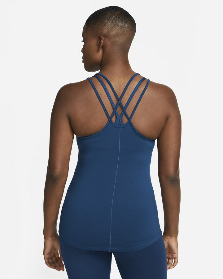 Camiseta Tirantes Nike Dri-FIT One Luxe Slim Fit Strappy Mujer Azules | AGETU-0538