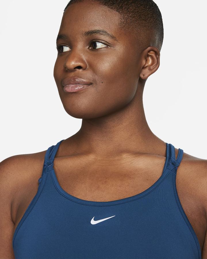 Camiseta Tirantes Nike Dri-FIT One Luxe Slim Fit Strappy Mujer Azules | AGETU-0538