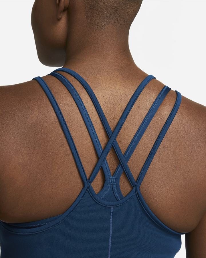 Camiseta Tirantes Nike Dri-FIT One Luxe Slim Fit Strappy Mujer Azules | AGETU-0538