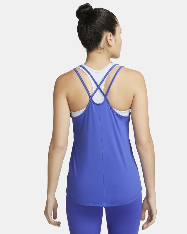 Camiseta Tirantes Nike Dri-FIT One Luxe Slim Fit Strappy Mujer Azules | CIPJK-3506