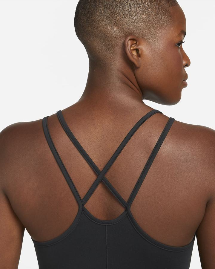 Camiseta Tirantes Nike Dri-FIT One Luxe Slim Fit Strappy Mujer Negras Plateadas | ELYIQ-4063