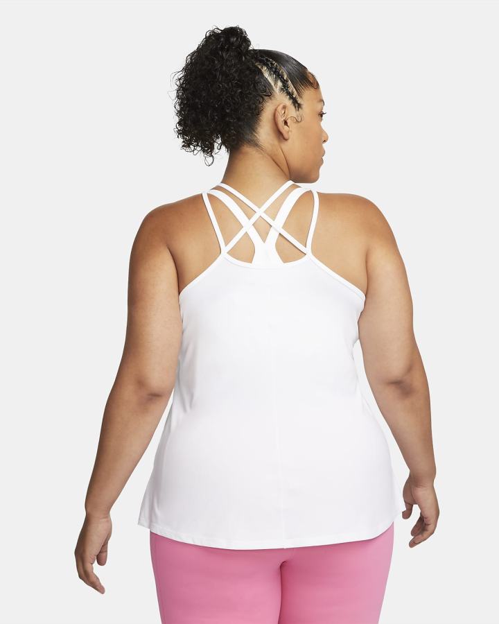 Camiseta Tirantes Nike Dri-FIT One Luxe Slim Fit Strappy Mujer Blancas | FQRTL-0675