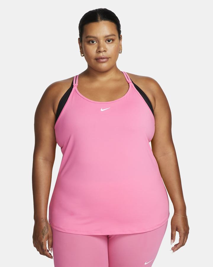 Camiseta Tirantes Nike Dri-FIT One Luxe Slim Fit Strappy Mujer Blancas | FQRTL-0675