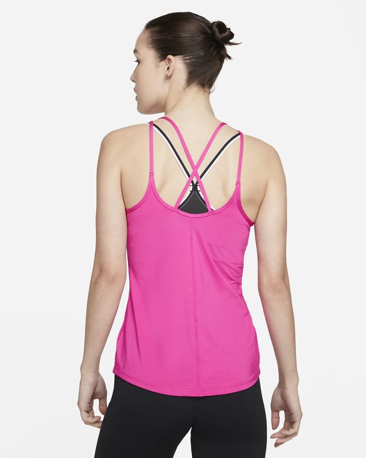 Camiseta Tirantes Nike Dri-FIT One Slim Fit Strappy Mujer Rosas Blancas | IHWQY-1803
