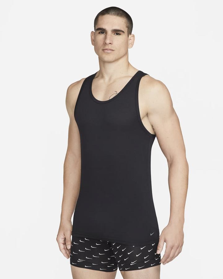 Camiseta Tirantes Nike Dri-FIT ReLuxe Tank Undershirt (2-Pack) Hombre Negras | FGVTJ-1789