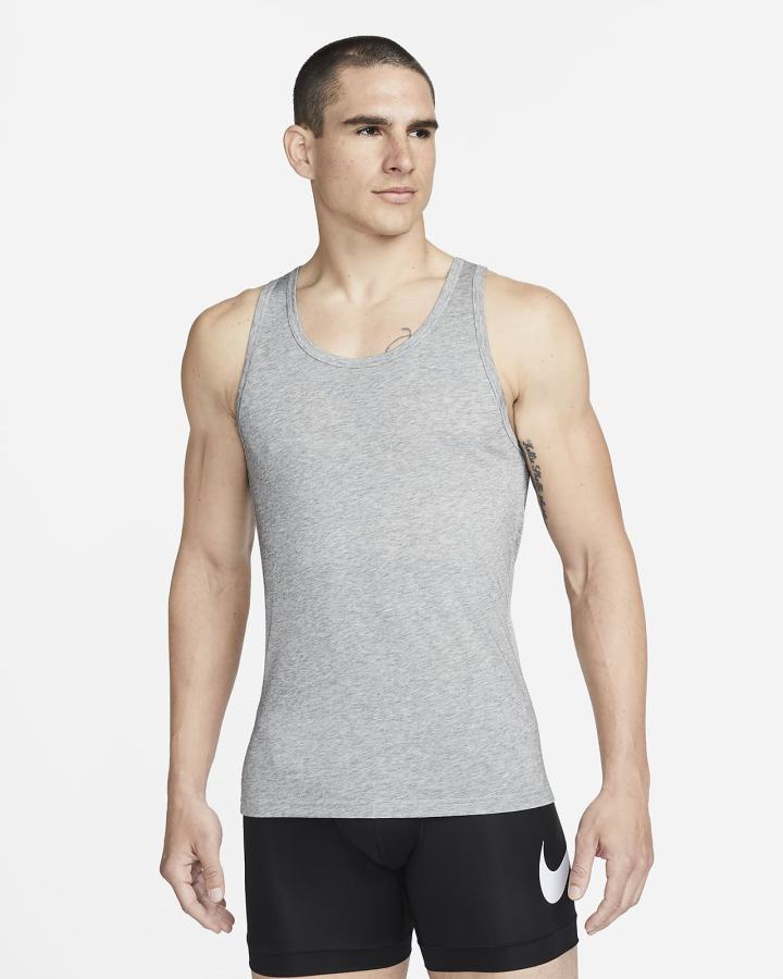 Camiseta Tirantes Nike Dri-FIT ReLuxe Tank Undershirt (2-Pack) Hombre Gris | QKIAT-2904