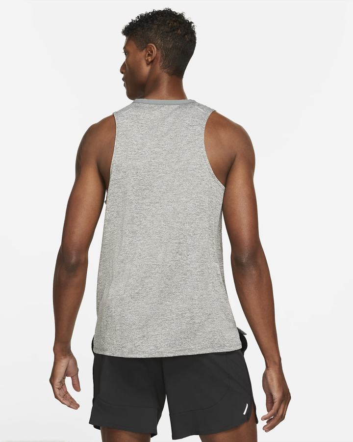 Camiseta Tirantes Nike Dri-FIT Rise 365 Running Hombre Gris | BORQY-6358