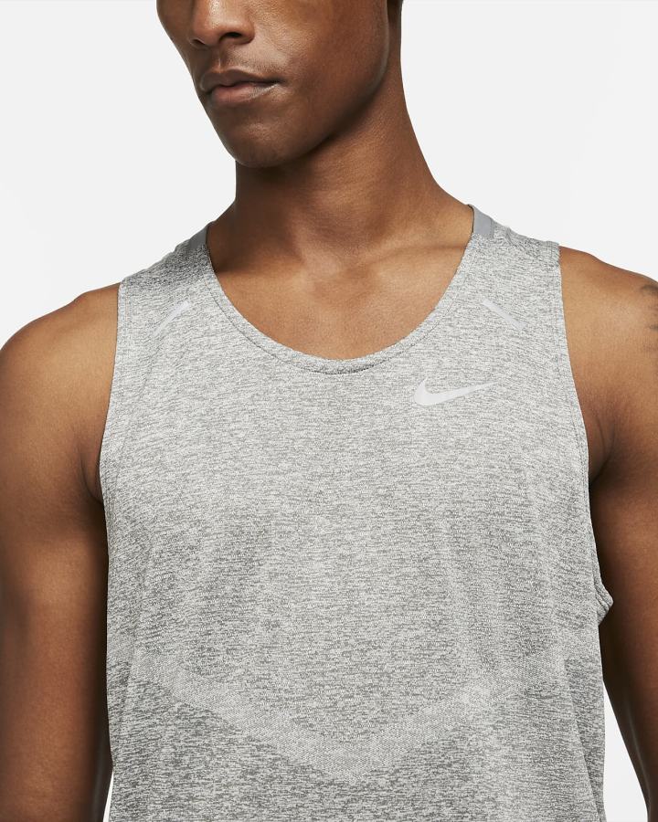 Camiseta Tirantes Nike Dri-FIT Rise 365 Running Hombre Gris | BORQY-6358
