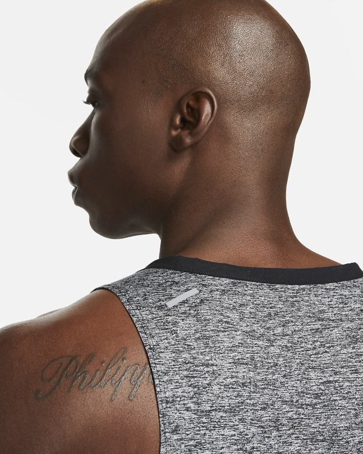 Camiseta Tirantes Nike Dri-FIT Rise 365 Running Hombre Negras | ECDNO-4287